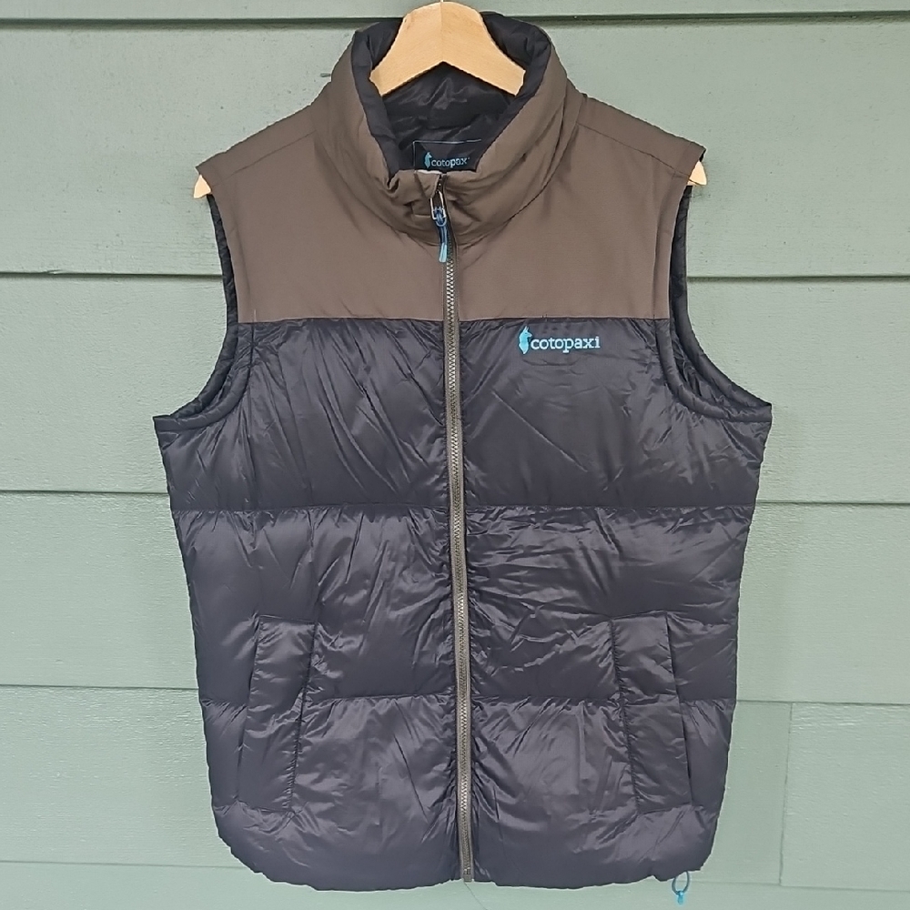 cotopaxi Black and Brown Quilted Down Vest